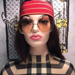 New Authentic Chloé CH0026S 003 Sunglasses – Shiny Gold Frame / Solid Nude